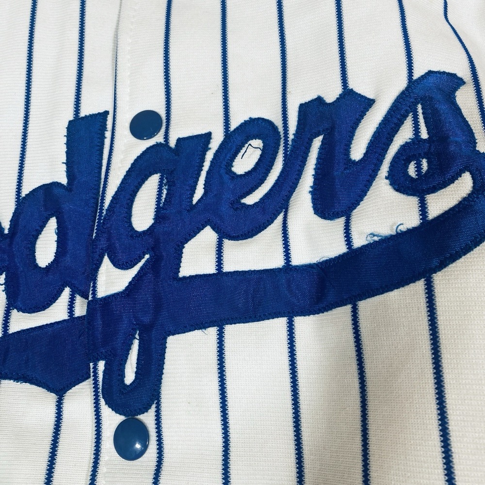 FELCO LOS ANGELES DODGERS BOMBER STYLE Pinstripe JACKET VINTAGE USA 80s Medium - Picture 6 of 16